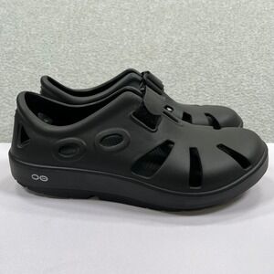 Oofos OOcandoo Strap Sandal Recovery Shoe Mens 9 Womens 11 Black Comfort Unisex
